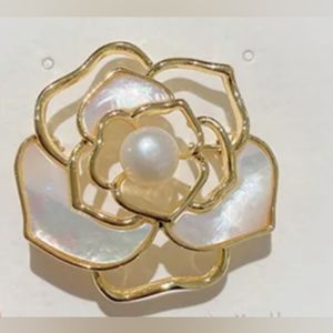 Flower Brooch with MOP Petals